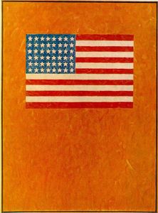 Jasper Johns - Flag on Orange Field