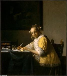 Johannes Vermeer - A lady writing