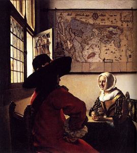 Johannes Vermeer - Officer and Laughing Girl