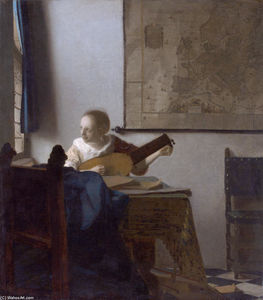 Johannes Vermeer - Woman with a lute