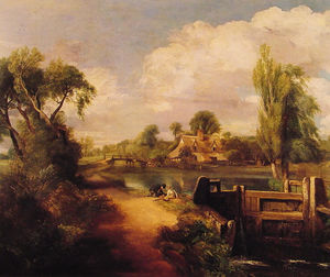 John Constable - Landscape: Boys Fishing