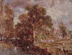 John Constable - Scene on a River 2