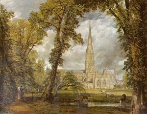 John Constable - View of Salisbury Cathedral from the Bishop-s Grounds