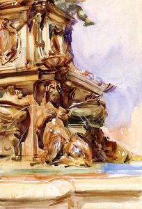 John Singer Sargent - The Great Fountain of Bologna