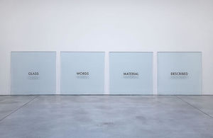 Joseph Kosuth - Glass Words Material Described