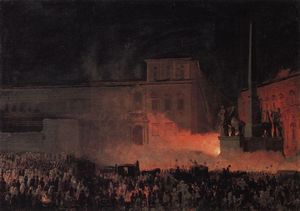 Karl Pavlovich Bryullov - Political Demonstration in Rome in 1846