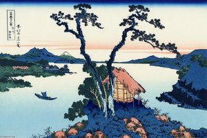 Katsushika Hokusai - Lake Suwa in the Shinano province