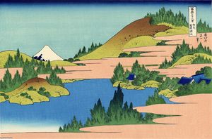 Katsushika Hokusai - The lake of Hakone in the Segami province