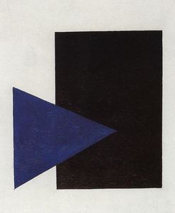 Kazimir Severinovich Malevich - Suprematism with Blue Triangle and Black Square
