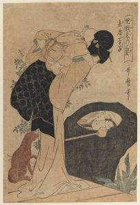 Kitagawa Utamaro - Woman and Child