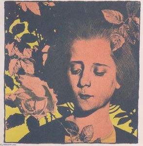 Koloman Moser - Girl in rose