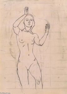 Koloman Moser - Character study of Venus in the Grotto