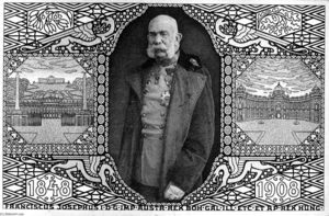 Koloman Moser - Postcard with Emperor Franz Josef