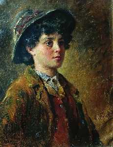 Konstantin Yegorovich Makovsky - Portrait of the Italian Boy