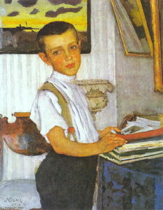Konstantin Yuon - Portrait of Boris Yuon, Artist-s Son