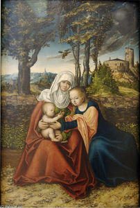 Lucas Cranach The Elder - Virgin and Child with St. Anne
