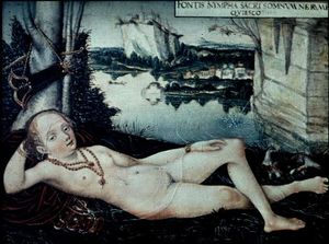 Lucas Cranach The Elder - Water Nymph Resting