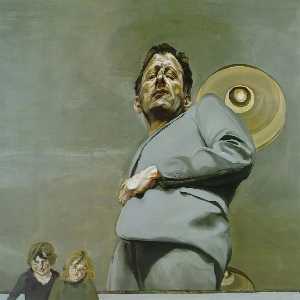 Lucian Freud - Reflection with Two Children (Self-Portrait)