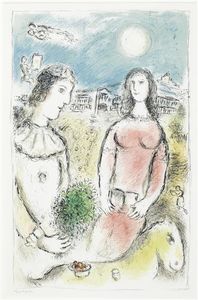 Marc Chagall - A couple in twilight