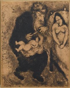 Marc Chagall - Circumcision prescribed by God to Abraham (Genesis, XVII, 10)