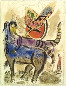 Marc Chagall - A blue cow