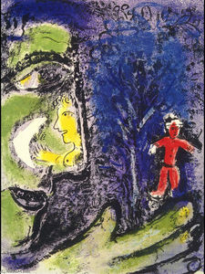 Marc Chagall - Profile and Red Child