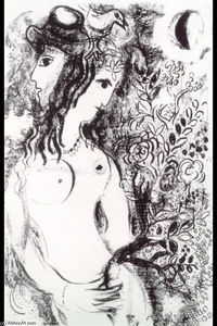Marc Chagall - Couple with a bird