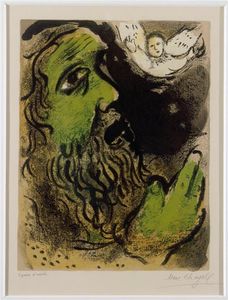 Marc Chagall - Job praying
