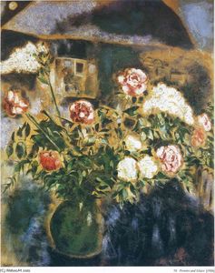 Marc Chagall - Peonies and lilacs