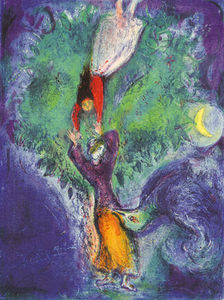 Marc Chagall - So she came down from the tree...