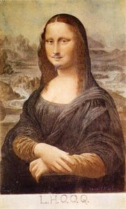 Marcel Duchamp - L.H.O.O.Q, Mona Lisa with moustache