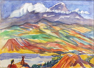 Martiros Saryan - Landscape with mountains