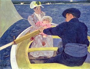 Mary Stevenson Cassatt - The Boating Party - (own a famous paintings reproduction)