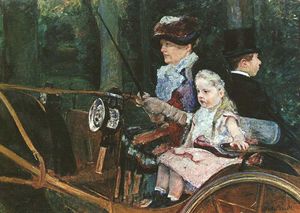 Mary Stevenson Cassatt - A woman and child in the driving seat