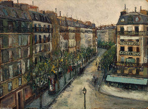 Maurice Utrillo - Custine street near Montmartre