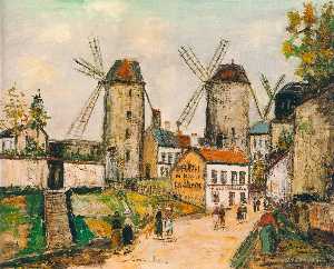 Maurice Utrillo - Windmills of Montmartre