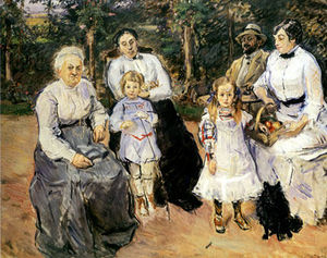 Max Slevogt - Slevogt family in the garden of Godramstein