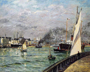 Maxime Emile Louis Maufra - Departure of a Cargo Ship