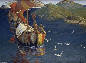 Nicholas Roerich - Visitors from over the sea