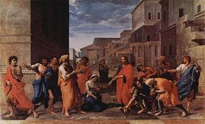 Nicolas Poussin - Christ and the adulteress