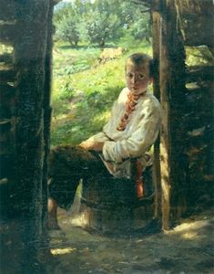 Nikolai Ge - Portrait of the Ukrainian boy