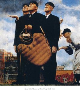 Norman Rockwell - Game Called Because of Rain (Tough Call)