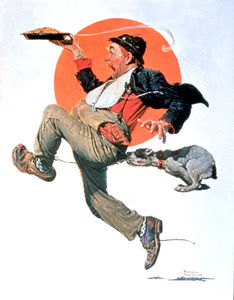 Norman Rockwell - Running with Pie