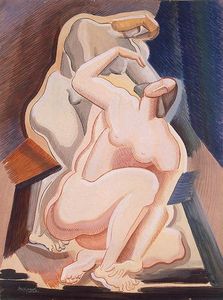 Alexander Porfiryevich Archipenko - Two Nude Female Figures (Seated and Bending)