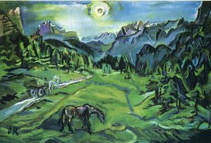 Oskar Kokoschka - Dolomite Landscape: Tre Croci