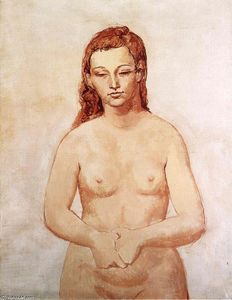 Pablo Picasso - Nude with her hands pressed to each other