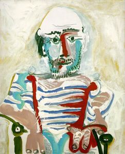 Pablo Picasso - Seated man (Self-portrait)