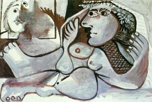 Pablo Picasso - Reclining Nude with wreath