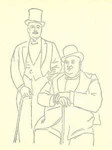 Pablo Picasso - Portrait of Diaghilev and Seligsberg