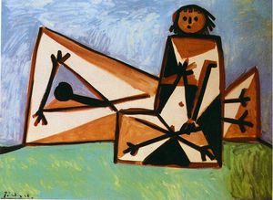 Pablo Picasso - Man and woman on the beach